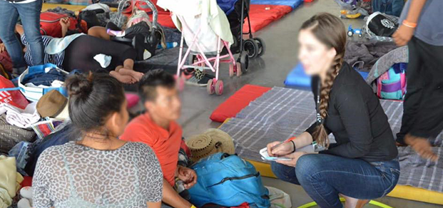 Atiende DIF Nacional a niñas, niños y adolescentes de la caravana migrante